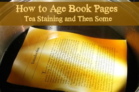 how to age book pages.